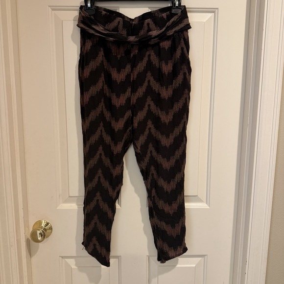 Free People Other - Free People Got Me Twisted Harem Pants Black Print Womens Size Small